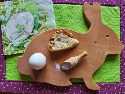 Osterhasen auch echtem Holz
